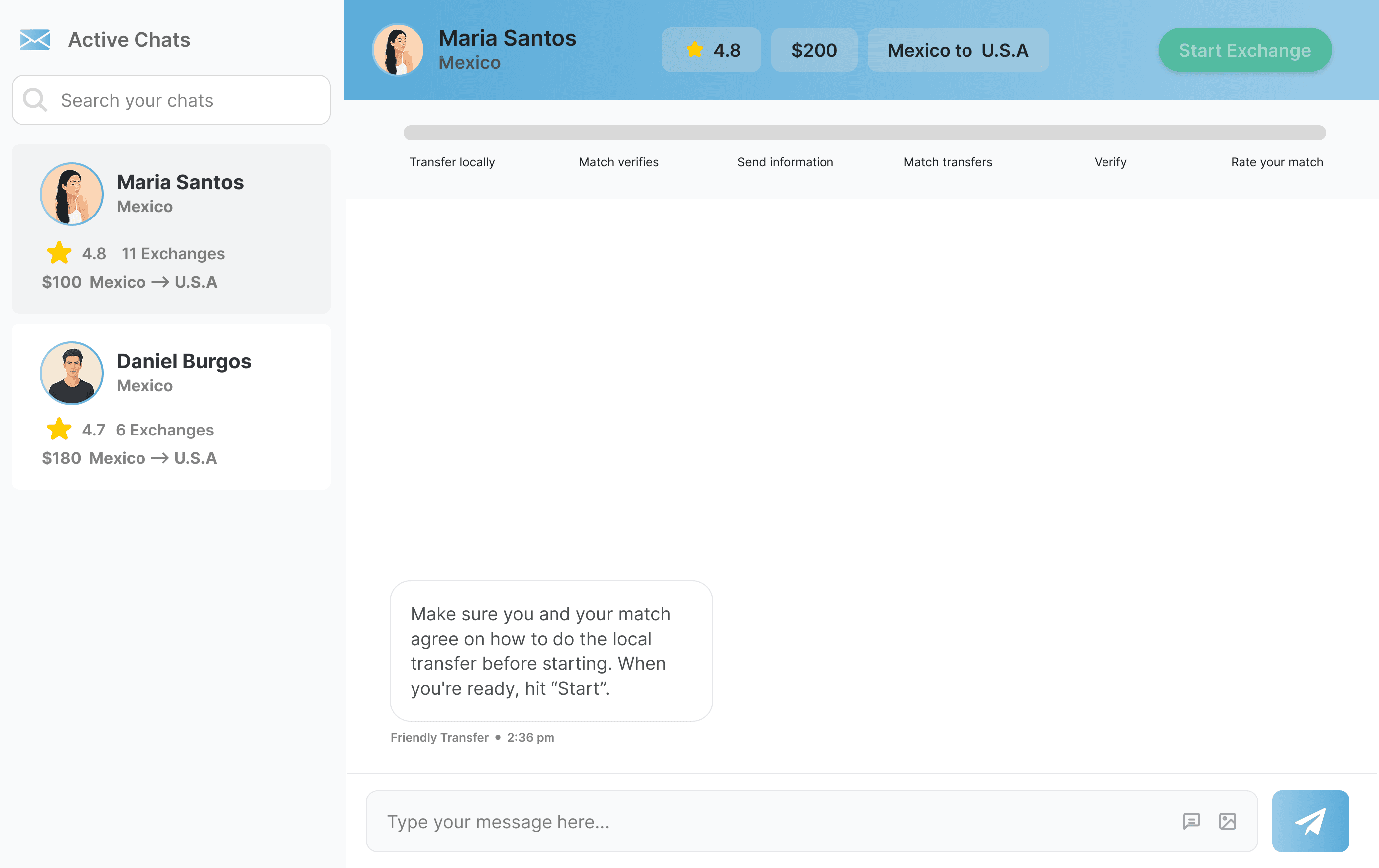 Refined empty state with visible but inactive start button